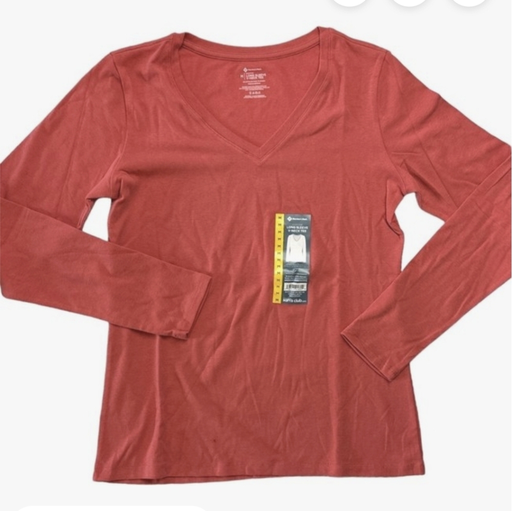 Member's Mark Ladies Essential V-Neck Long Sleeve Tee